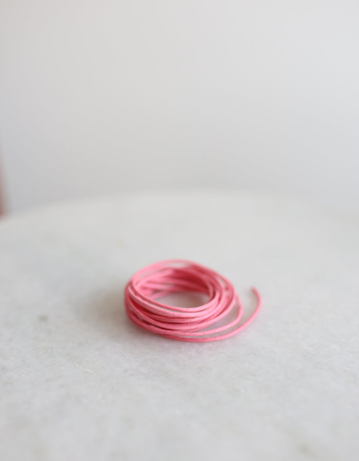 Waxed Cord - 3 yards - Color Candy Pink