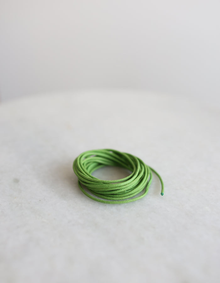 Waxed Cord - 3 yards - Color Apple Green
