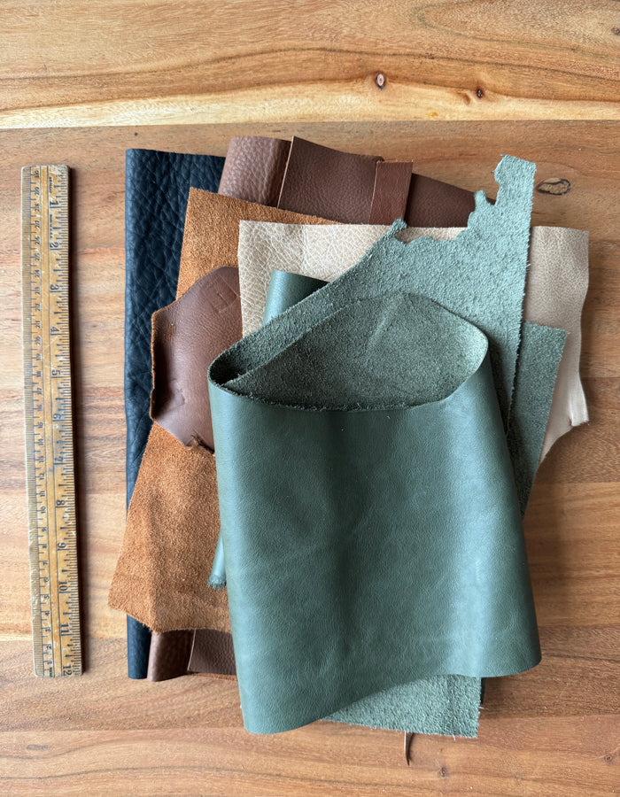 Leather Scrap Pack - Project Pieces - Color Mixed 