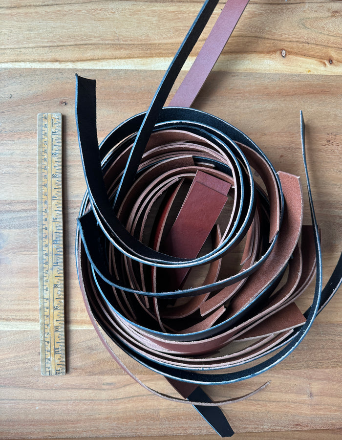 Leather Scrap Pack - Straps - Color Mixed 