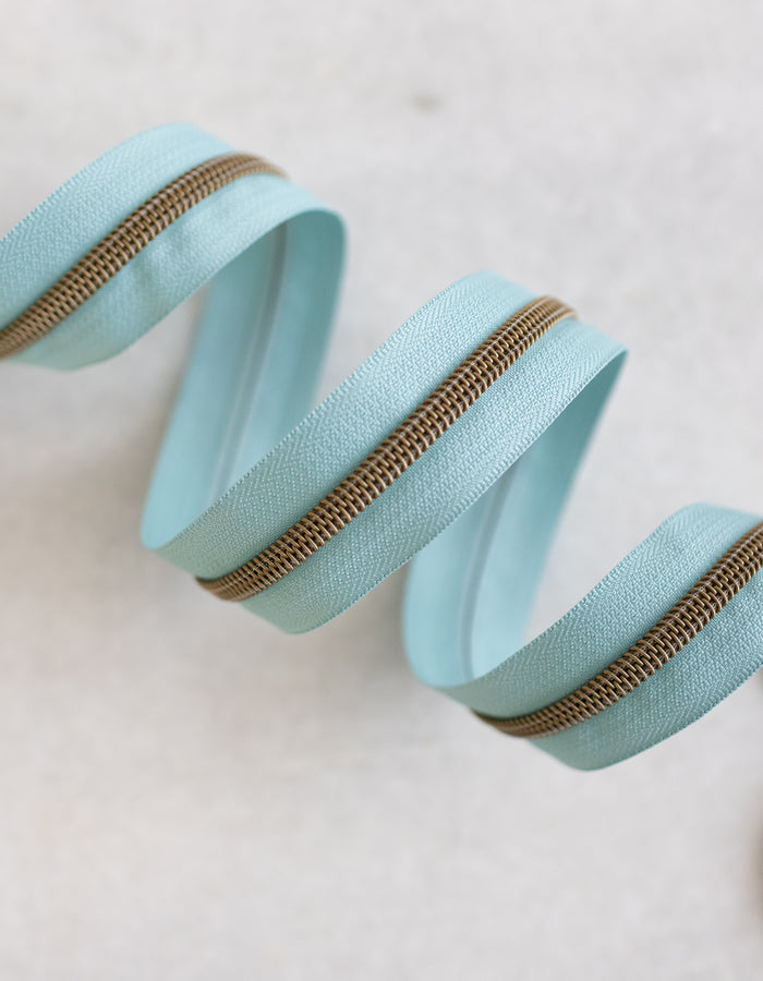 Aquatic - #5 Bronze Nylon Zipper Tape - Aquatic - #5 Bronze Nylon Zipper Tape 