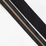 Black - #5 Bronze Nylon Zipper Tape