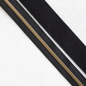 Black - #5 Bronze Nylon Zipper Tape