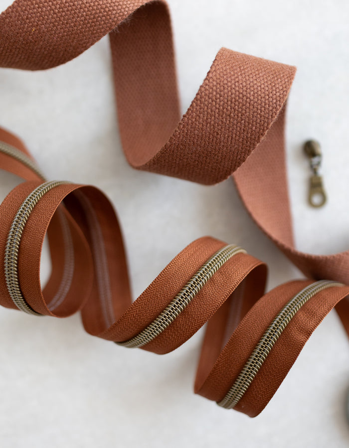 Cognac - #5 Bronze Nylon Zipper Tape - Cognac - #5 Bronze Nylon Zipper Tape