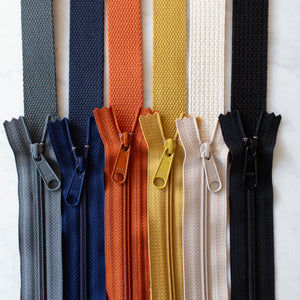 Color Handbag Zips + Webbing
