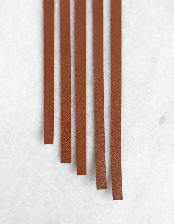 Leather Zipper Pulls 5-pack - Color Roasted Pecan