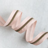 Lightest Pink - #5 Bronze Nylon Zipper Tape