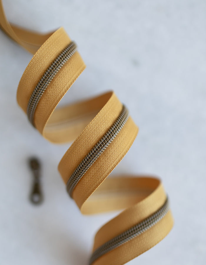 Monster Snot - #5 Bronze Nylon Zipper Tape - Monster Snot - #5 Bronze Nylon Zipper Tape 