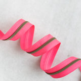 Neon Pink - #5 Bronze Nylon Zipper Tape