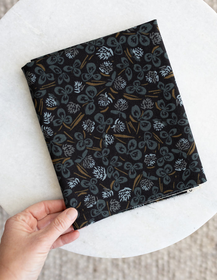 Orchard Run PRE-CUT HALF YARD - Color Clover in Black