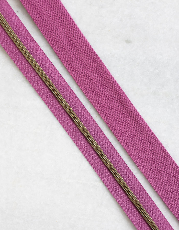Orchid - #5 Bronze Nylon Zipper Tape - Orchid - #5 Bronze Nylon Zipper Tape