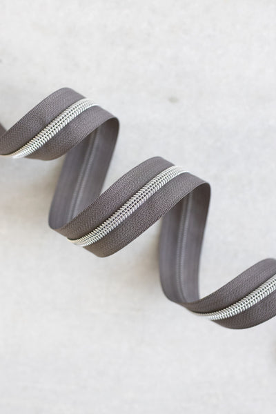 Otter - #5 Silver Nylon Zipper Tape