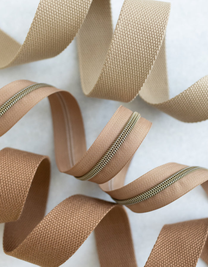 Pecan - #5 Bronze Nylon Zipper Tape - Pecan - #5 Bronze Nylon Zipper Tape