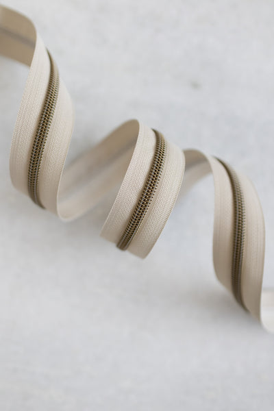 Sand - #5 Bronze Nylon Zipper Tape