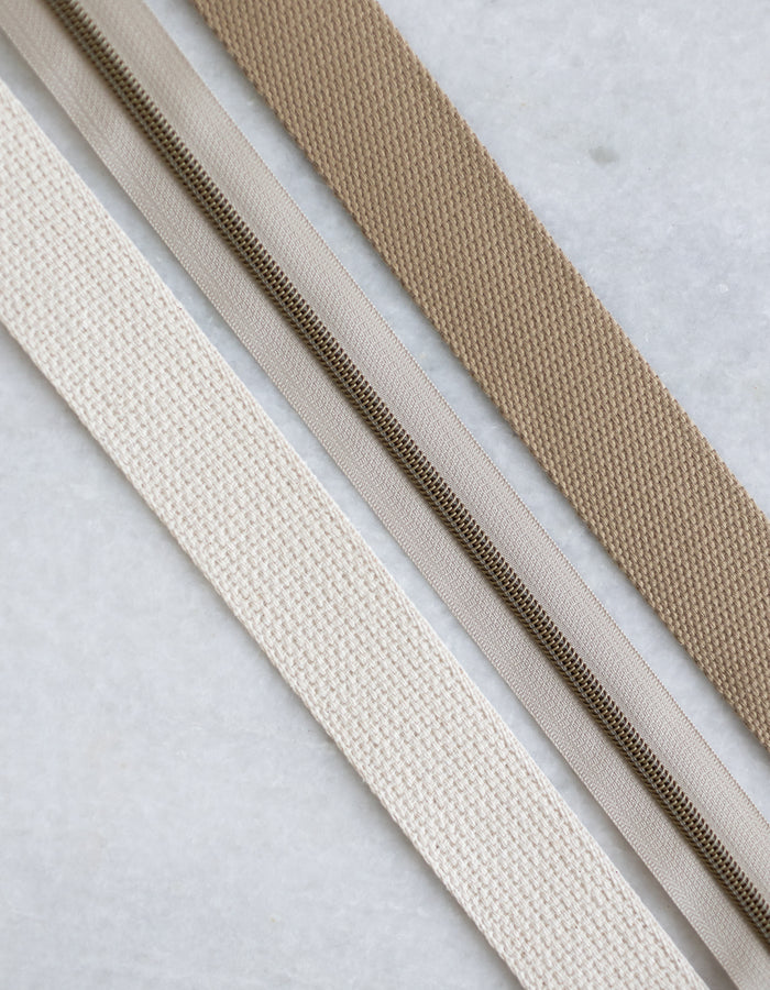 Sand - #5 Bronze Nylon Zipper Tape - Sand - #5 Bronze Nylon Zipper Tape