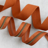 Smokey Orange - #5 Bronze Nylon Zipper Tape