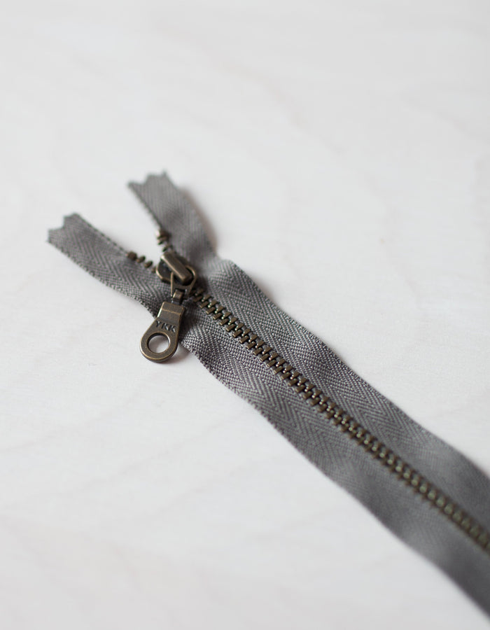 Metal Zipper, 12cm (4.75), Ball Drop Zipper Pull